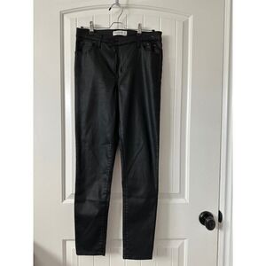 Abercrombie & Fitch Super Skinny Ankle High Rise Shiny Black Pants‎ Size 31